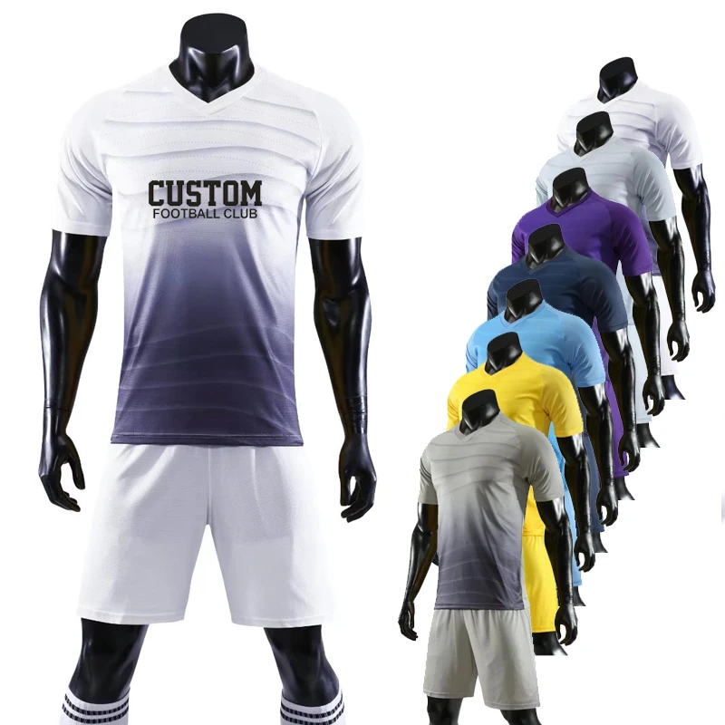 Men Children Custom Personalized Football Training Jersey Shirt And Shorts Set Uniform Breathable Quick Dry Soccer Jersey Match