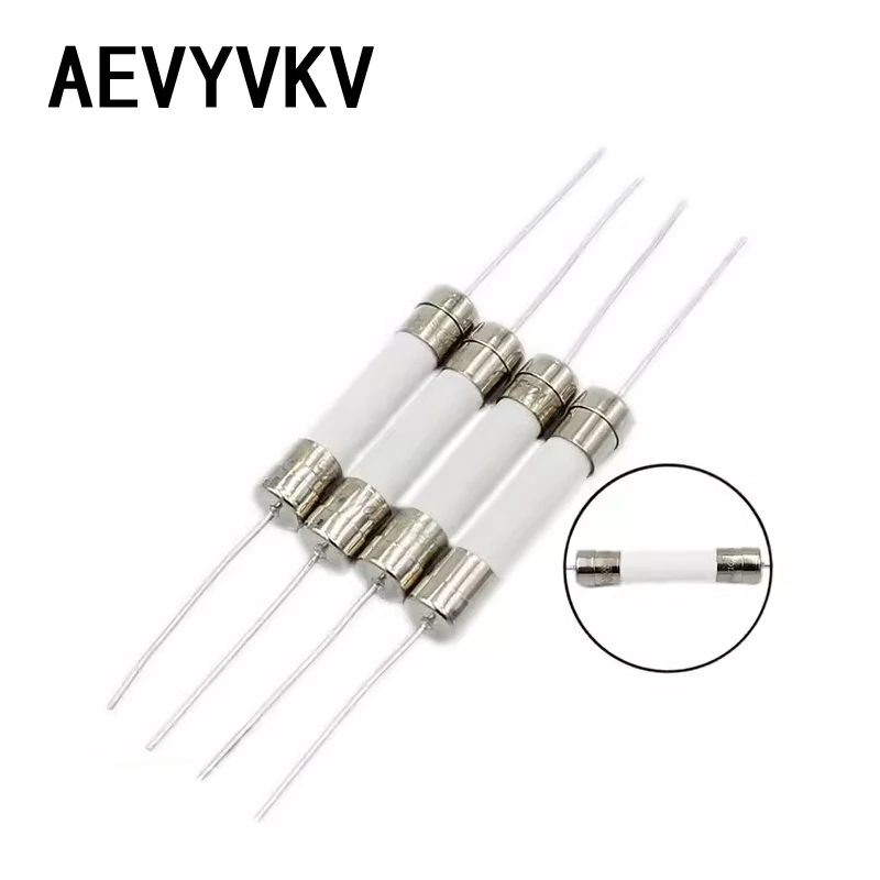 10PCS 6*30mm Ceramic Fuse Fast Slow Blow Tube Fuse With a Pin 6X30MM 250V 8A 10A 12A 15A 20A 25A 30A