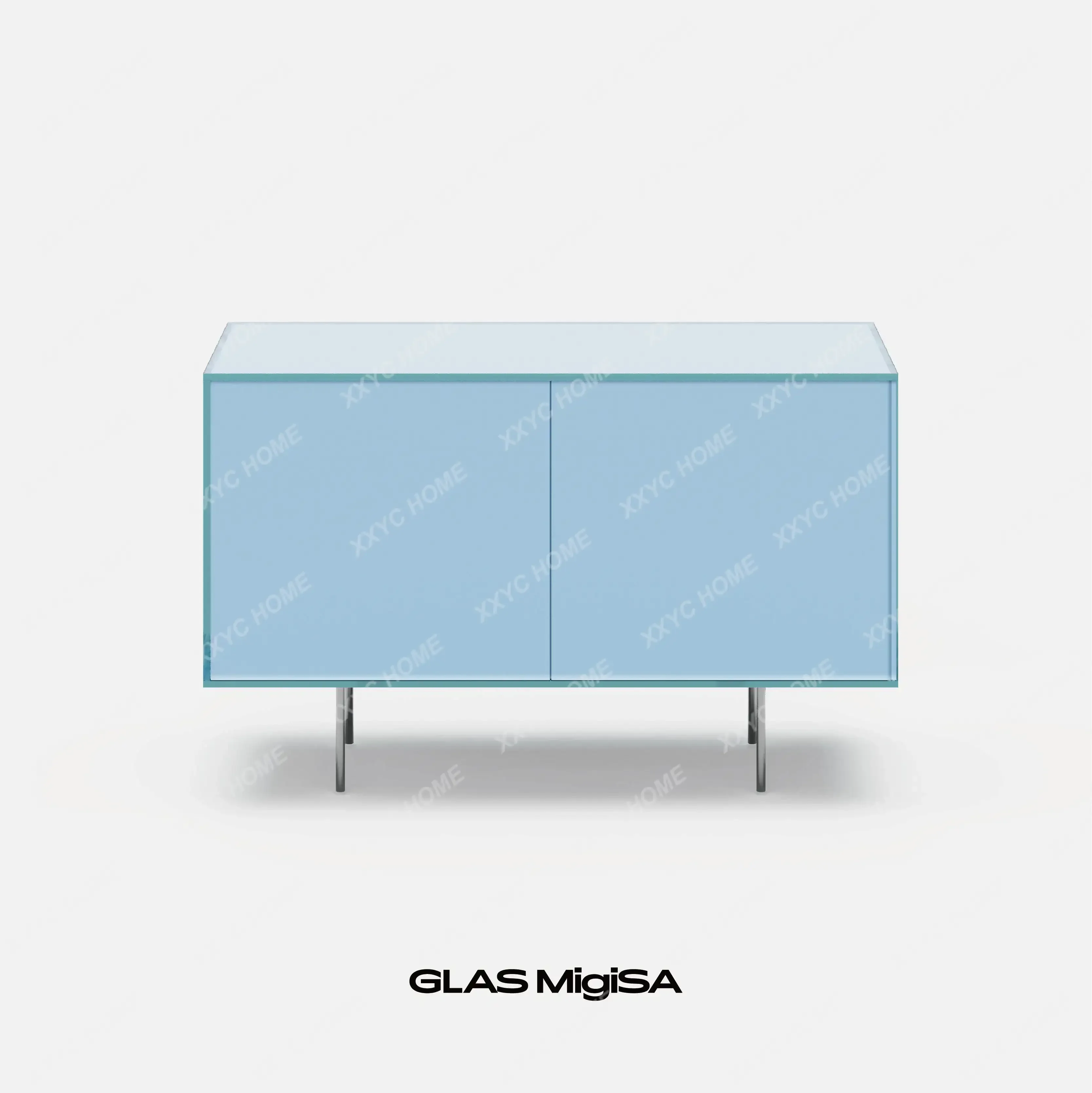 

Minimalist Blue Glass Entrance Living Room Partition Decorative Cabinet Household Dining Side Cabinet TV Cabinet