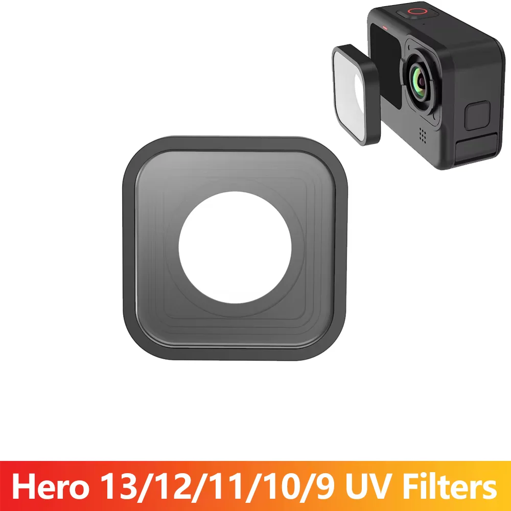 Filtry UV Hero 13/12/11/10/9, wymienne szkło ochronne do GoPro Hero 13 12 11 10 9, akcesoria do kamer sportowych