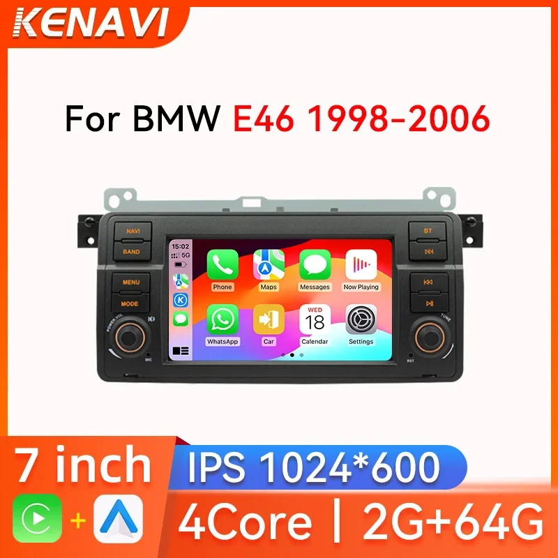 2 Din Android Car Stereo Radio For BMW 3 Series E46 M3 318 320 325 330 1998-2006 GPS Carplay Auto Head Unit Intelligent Systems