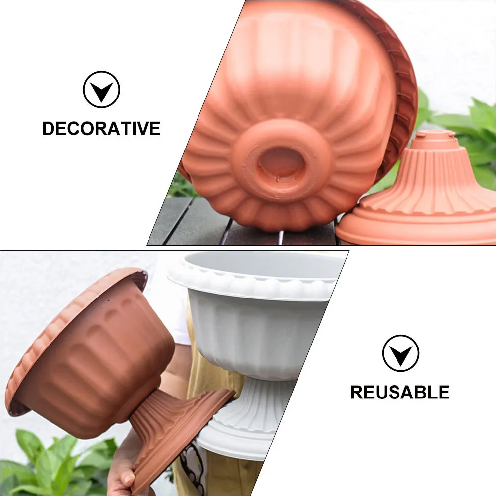 

Roman Flower Pot Retro Wedding Plastic Planter Front Porch Garden Decorative Flowerpot Wedding Flower Pot Vintage Home Decor