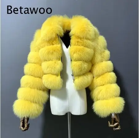 Women Thick Zip Up Faux Fur Outerwear Stand Collar Horizontal Block Cropped Fluffy Furry Winter Layering Jacket