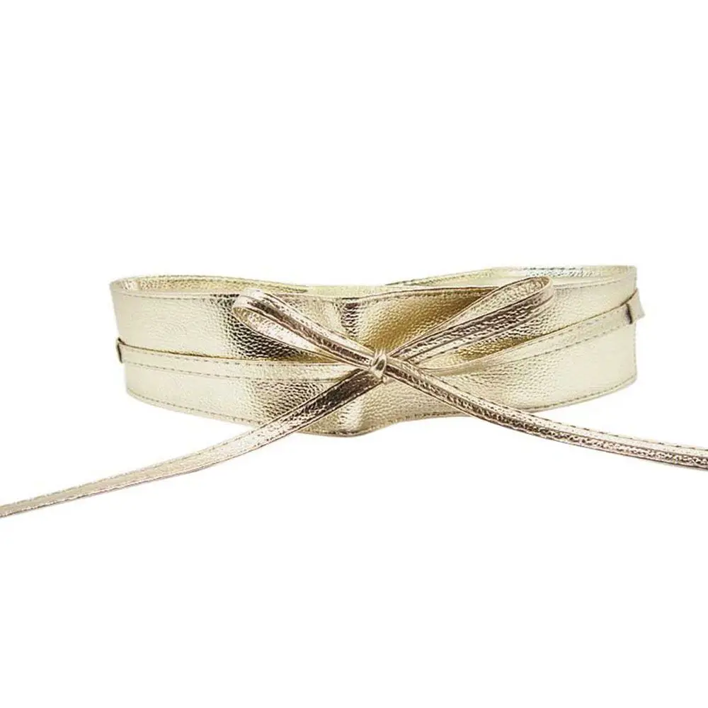 

Элегантный женский ремень из мягкой кожи с бантом, широкий, на завязках, для платья, для женщин и девушек