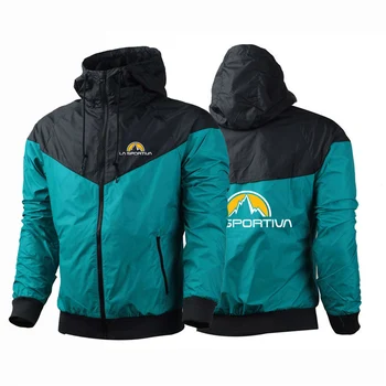 La Sportiva 2024 Nieuwe Herenprint Vijfkleuren Windjack Lente En Herfst Harajuku Windjack Met Rits Mode Tops