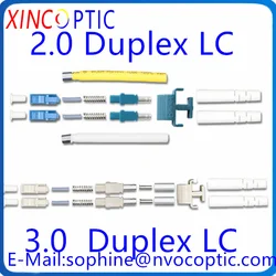 LC/UPC 3.0mm SM OM3 OM5 Duplex Ceramic/Zircon Single/Multi Mode Fiber Optic Connector,LCAPC 9/125 Dual Optic OM1 OM2 Connectors