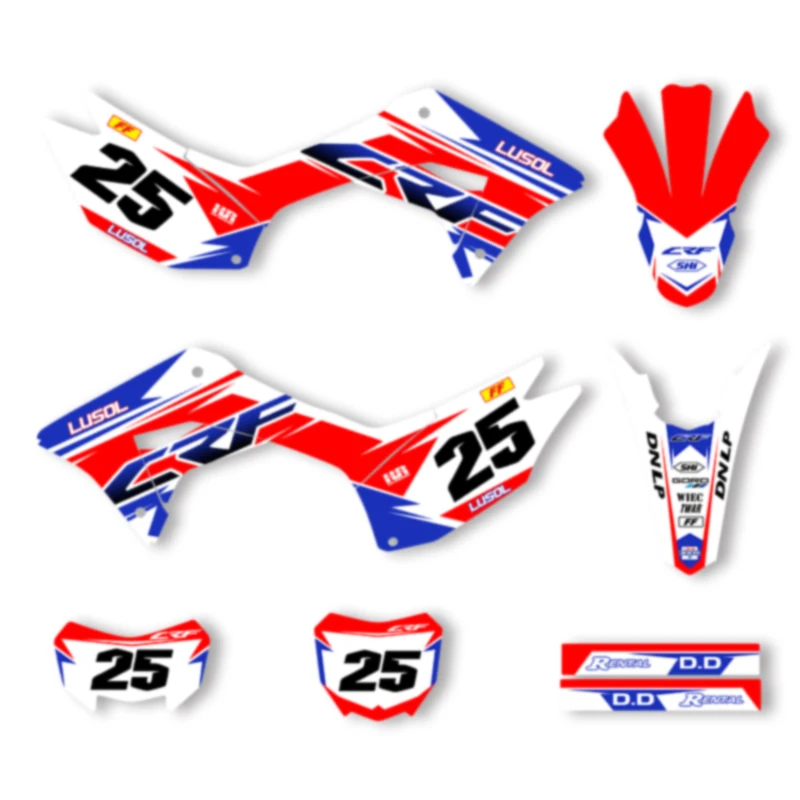 

SPACE пользовательская мотоциклетная графическая фоновая наклейка для HONDA CRF250 CRF250F 2019 2020 2021 19-21 CRF250F наклейки наборы наклеек 02
