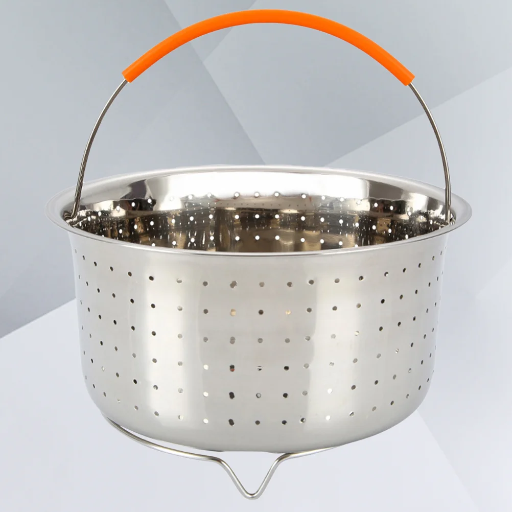 

Chip Pans with Basket and Lid Steamer Fruit Cleaning Vegetable Silver Rice Cooker