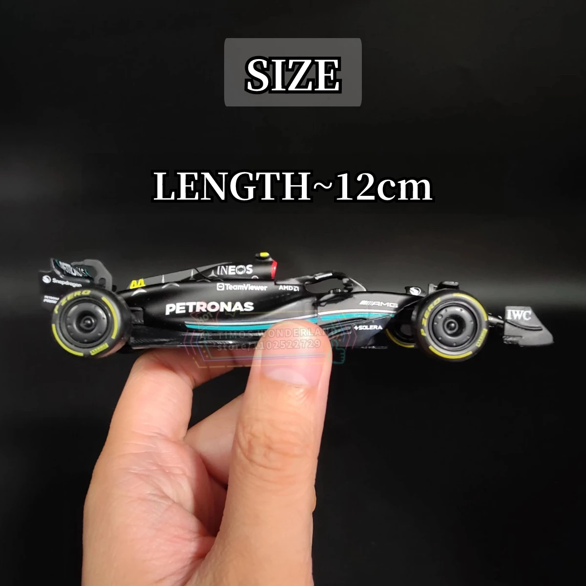 Bburago 1:43 F1 2023 Mercedes AMG W14 Replica Car Model Hamilton Russell Signature Showcase Formula 1 Miniature Figure Gift Toy