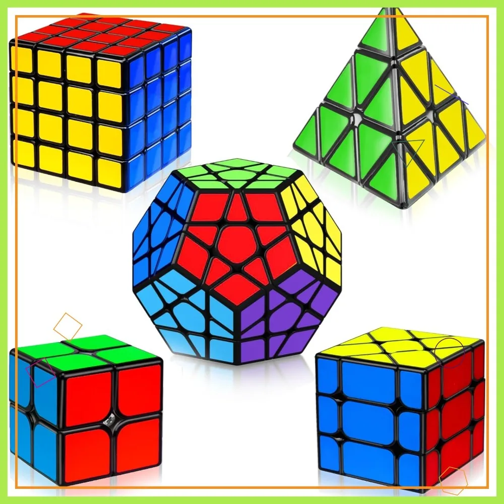 

Набор из 5 волшебных скоростных кубиков - 2x2, 3x3, 4x4, треугольный мегаминкс для детей и взрослых