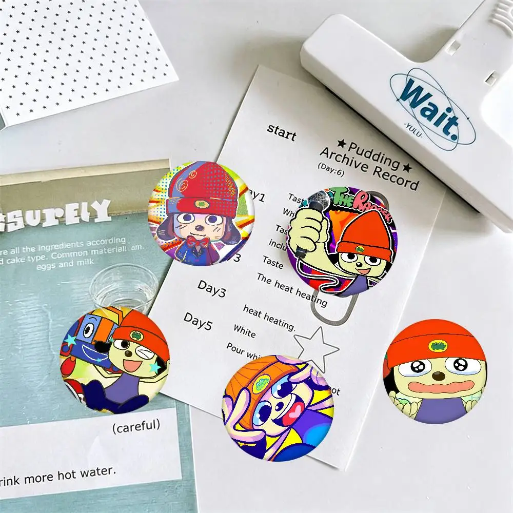 Game PARAPPA THE RAPPER Anime Round Badge Creative Brooch Clothing Backpack Accessories Lapel Pin