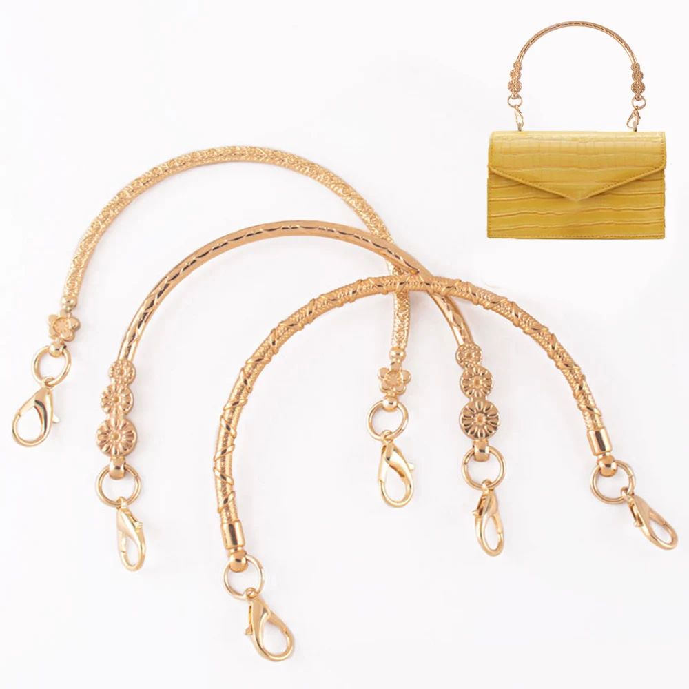 All-match Metal Bag Handles Golden Patterned Metal Handles Handles Luggage Bag Accessories Delicate Decorative Fashion