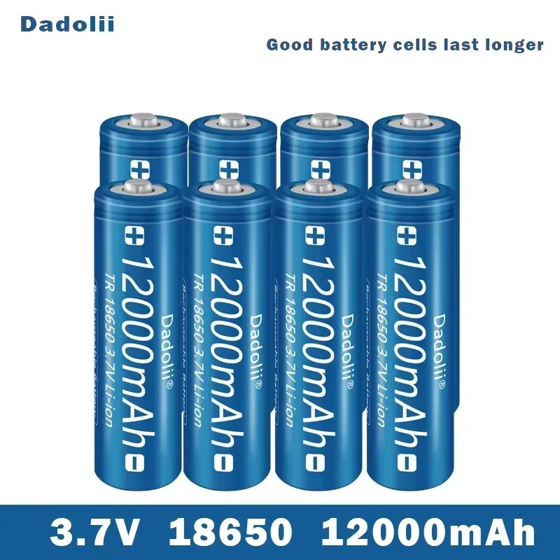 Rechargeable lithium-ion battery for pocket lamp 18650 rechargeable batter 3.7V 12000 Mah capacity battery