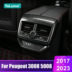 For Peugeot 3008 5008 GT 2017 2018 2019 2020 2021 2022 2023 3008GT Car Rear Air Conditioning Vent Outlet Cover Trim Accessories