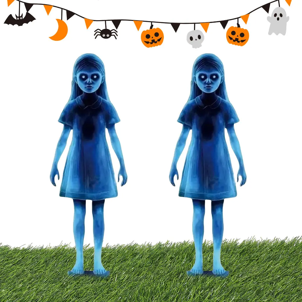 

Halloween Metal Yard Signs Scary Garden Ghost Stake Halloween Yard Stake Spooky Ghost Yard Sign for Yard Patio Garden Party