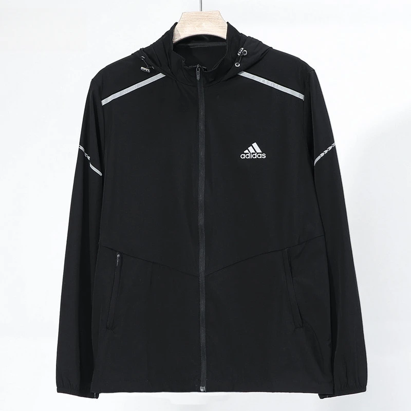

Adidas Sunscreen Clothing Men Pocket Design Windproof and Waterproof Multifunctional Sunscreen Clothing All Black