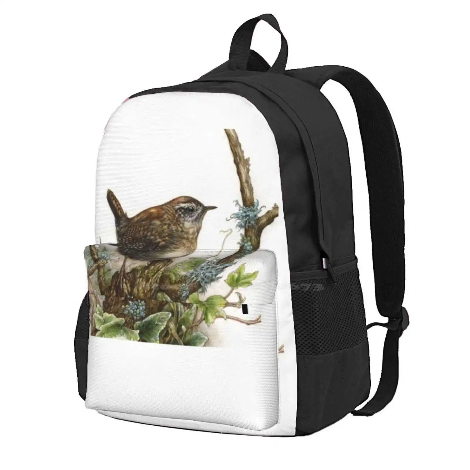 Wren Hot Sale Schoolbag Backpack Fashion Bags Wren Birds Ornithology Natural History