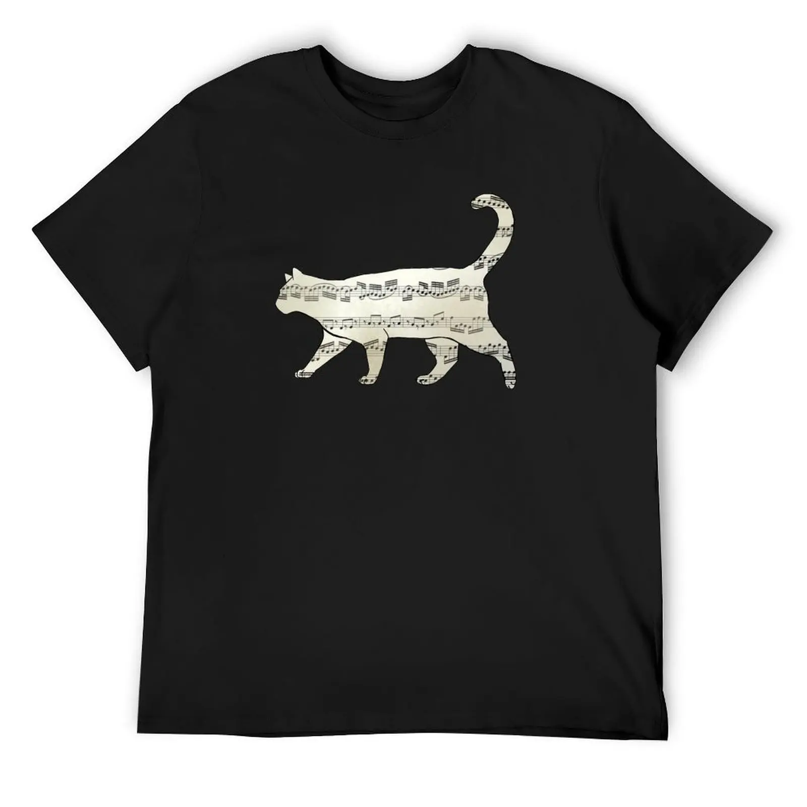 

meowsic cat T-Shirt vintage graphic tee plain tops cheap stuff compression shirt men