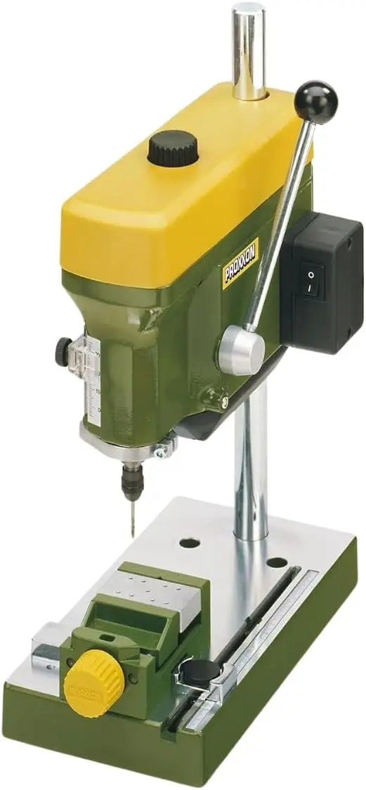 

PROXXON Precision Bench Drill Press Micro Hole Capability Adjustable Depth Table 3-Speed Selection - TBM 115