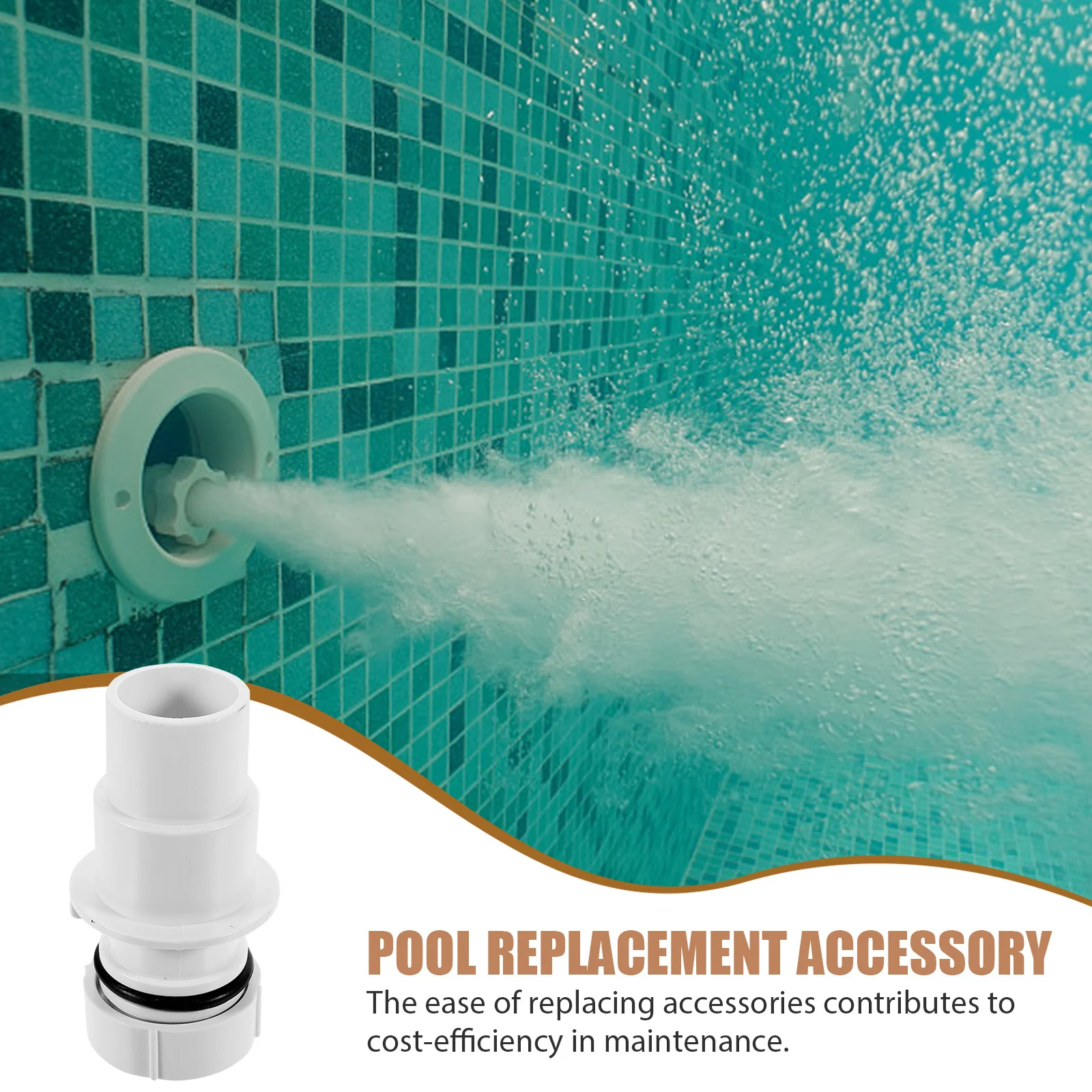 

Durable Plastic Pool Pump Adapter Replacement Sturdy Reliable Above Ground Pool Accessories Water Filter Easy Installation