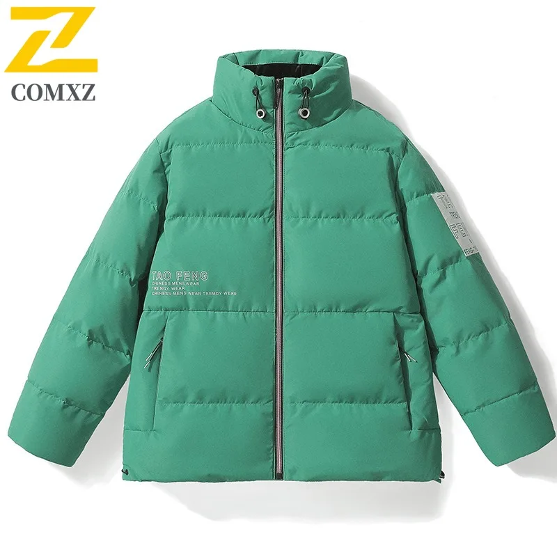 COMXZ Parker Coat Stand Collar Outdoor Hunting Cold Protection Parka Casual Streetwear Style Lightweight Autumn Winter Garment