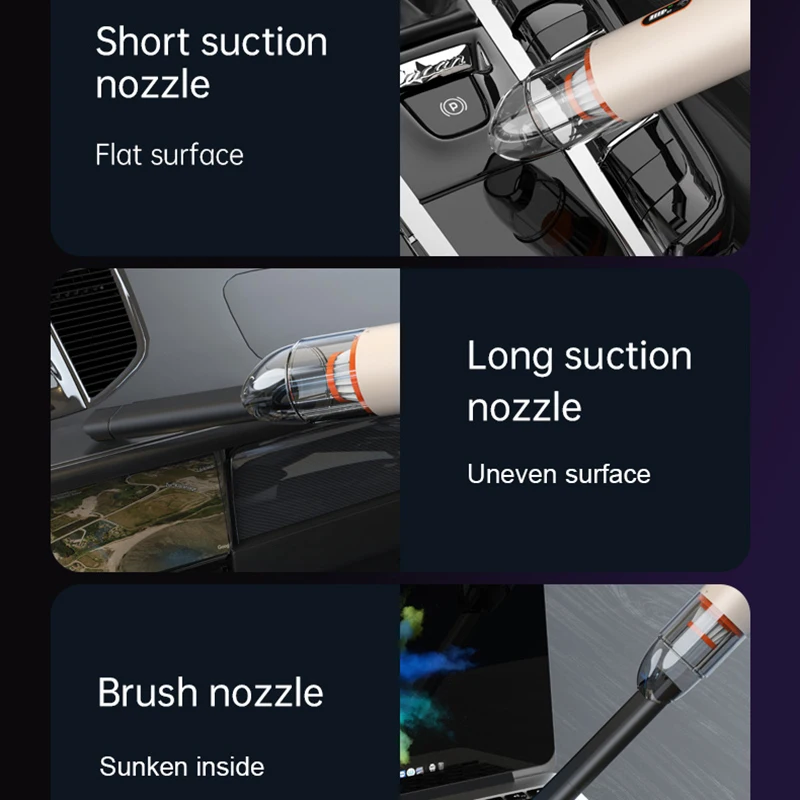 Xiaomi Youpin Car Vacuum Cleaner Digital Display Powerful Wireless Cleaner Strong Suction Portable Handheld Home Appliance New