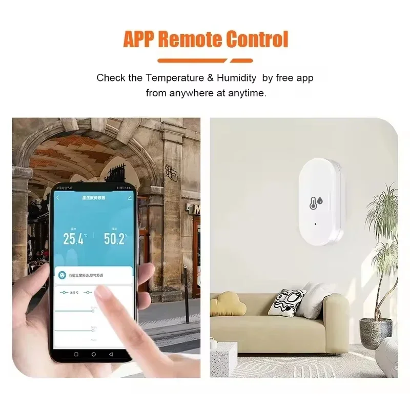 5/3/1pcs Zigbee Smart Temperature Humidity Sensor SmartLife Smart Home APP Control Thermometer For Alexa Google Assistant