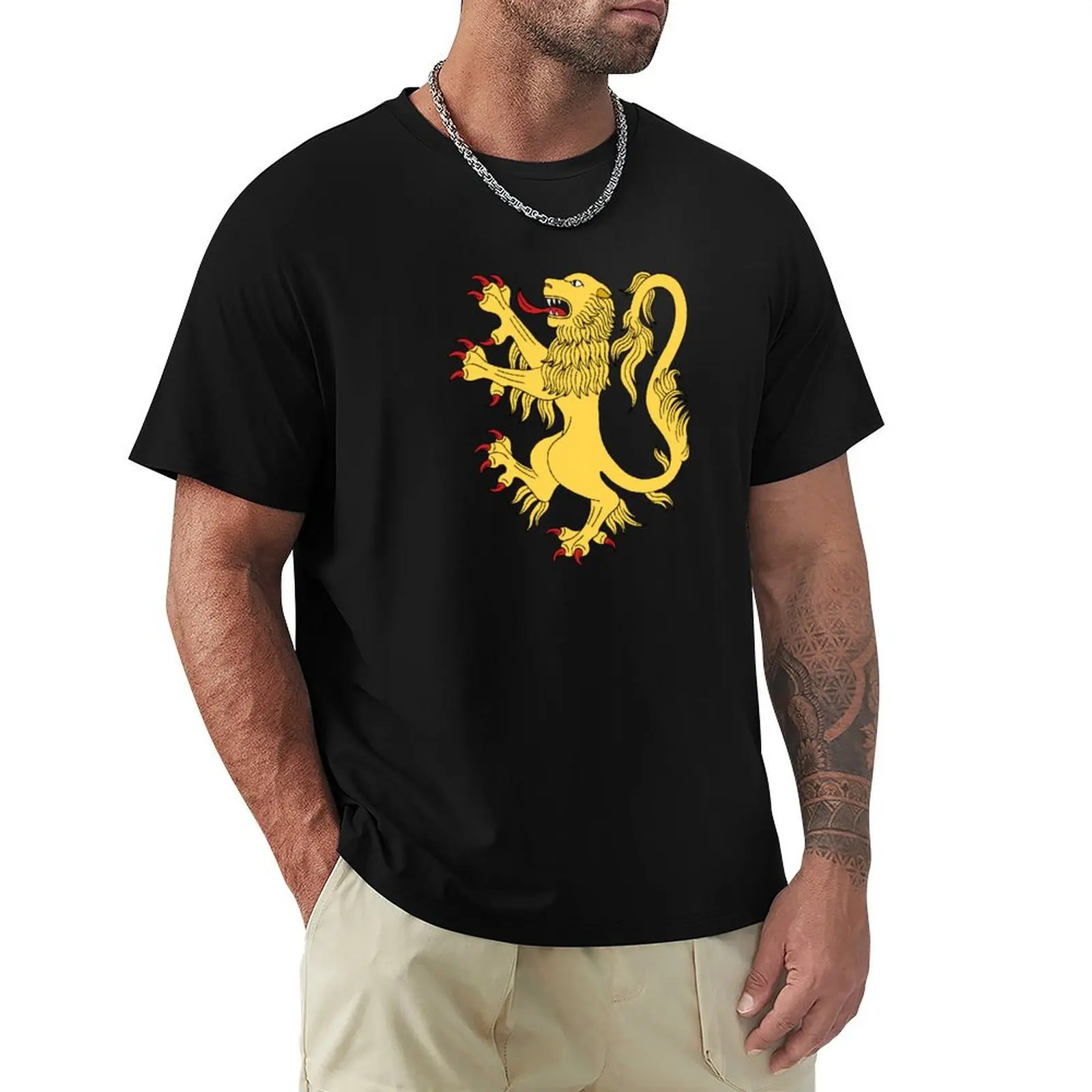 Lion Rampant T-Shirt plus size tops vintage anime shirt designer t shirt men