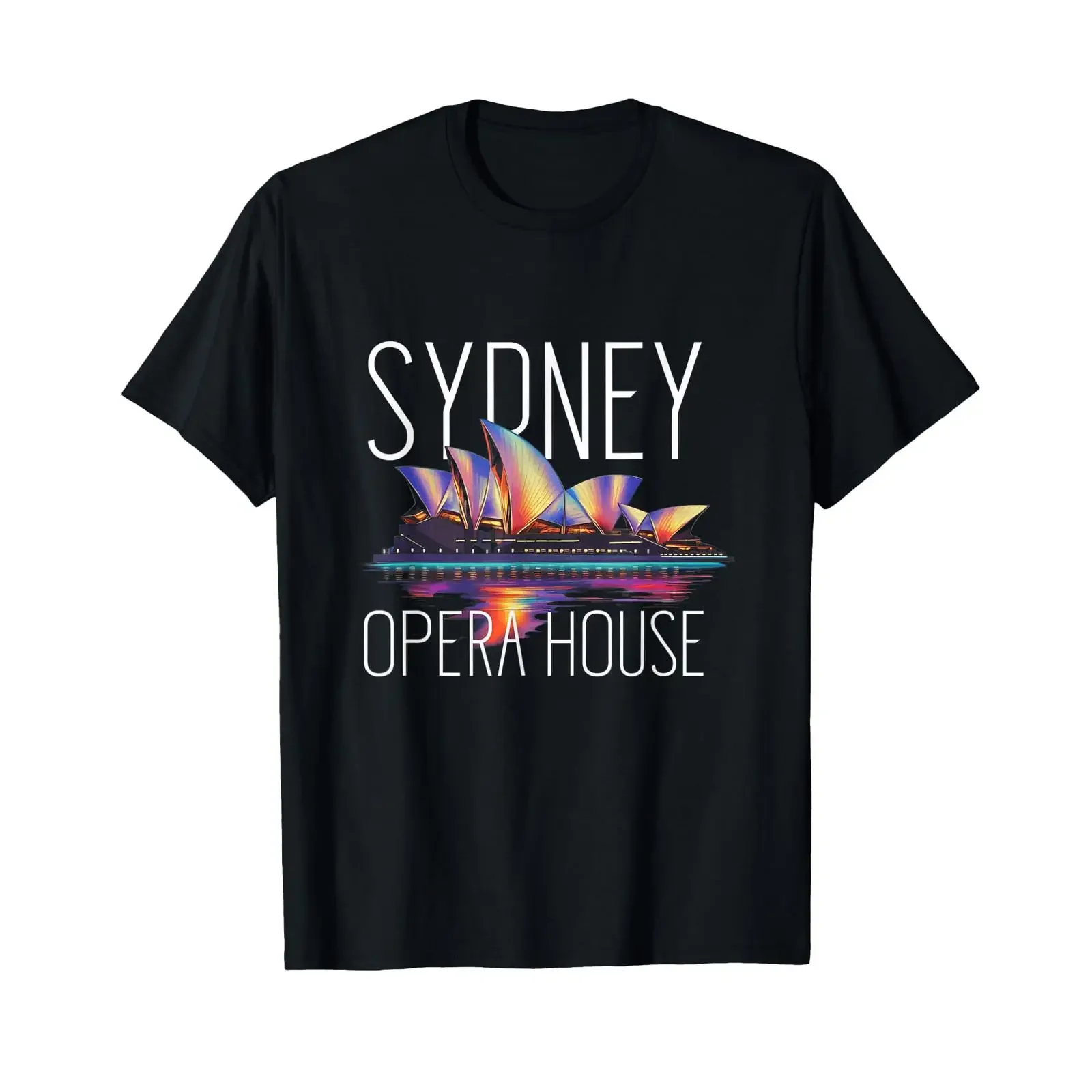 Sydney Opera House Artistic Representation Australia T Shirt vintage Washed Versatile graphic Stretched streetwear Comfortable