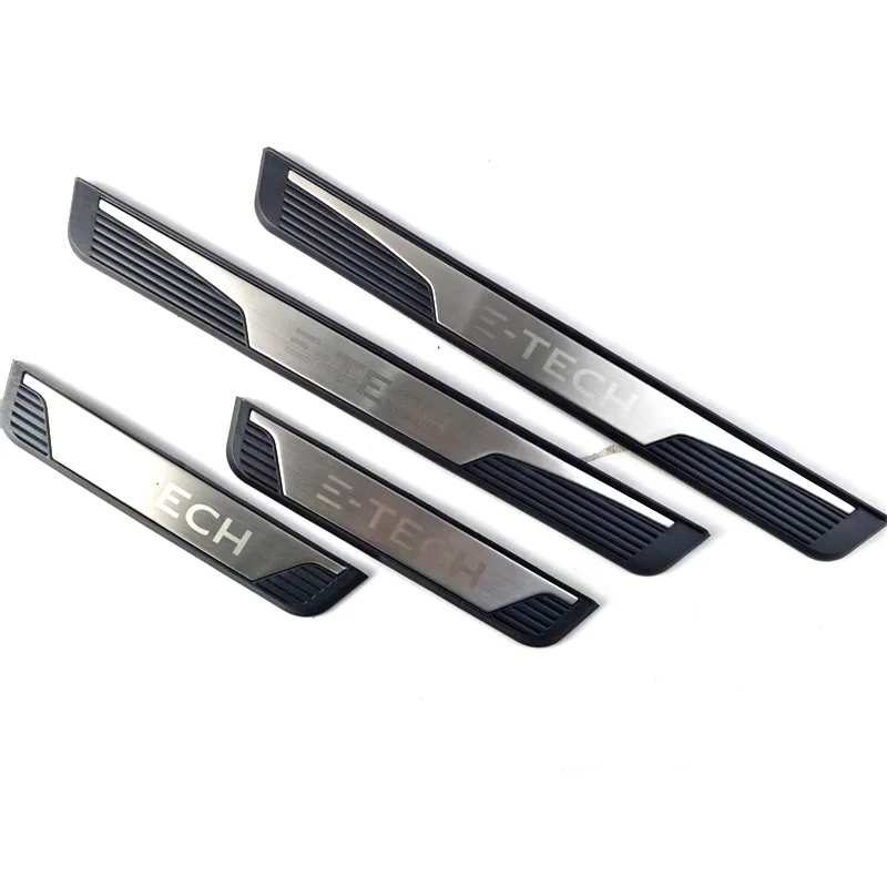 

4PCS ABS Stainless Steel Auto Door Sill Pedal Scuff Plate Cover For 2020-2024 Dacia Duster Extreme Spring Car Accessories
