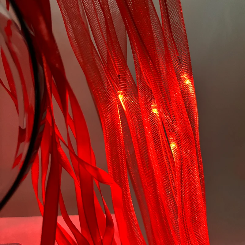 Disco Leuchtende Blinkende Nudel-Haarbänder Leuchtendes Zopf-Haarband für Frauen Bar Club Nachtshow Kopfschmuck Zubehör – Detail 4