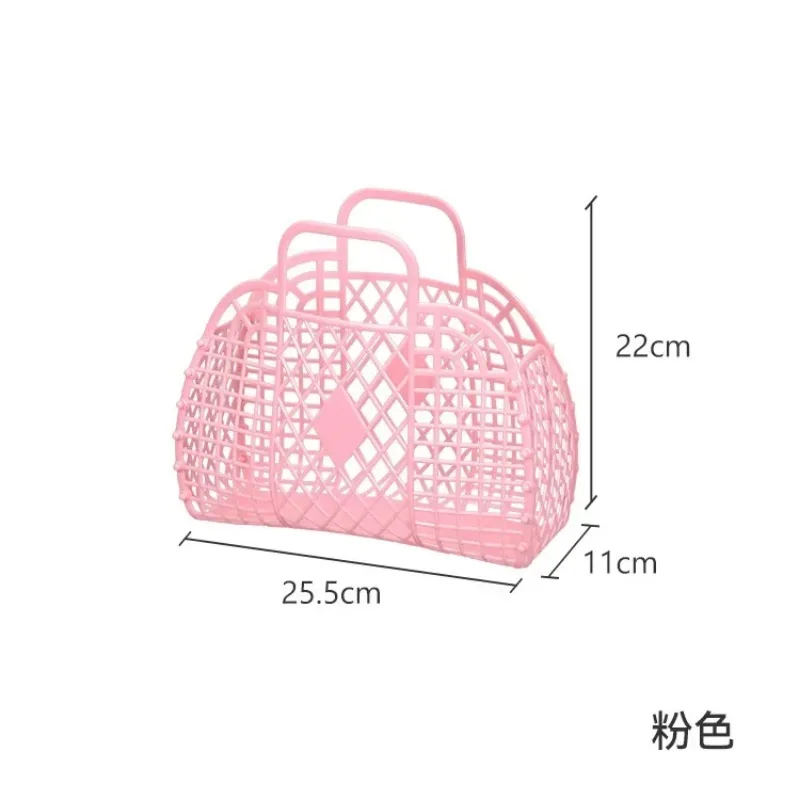 Hollow Model Plastic Vegetable Basket Handbag Jewelry Basket Shopping Storage Bathroom Basket Fruit Vegetable Toys Sundries Bag