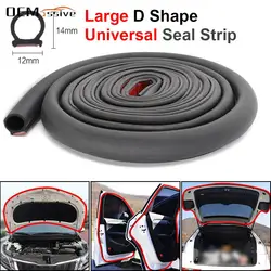 2M Rubber Door Seal Strip Big D Type Car Door Seal Strip Universal Noise Insulation Epdm Car Rubber Waterproof Seals Protector