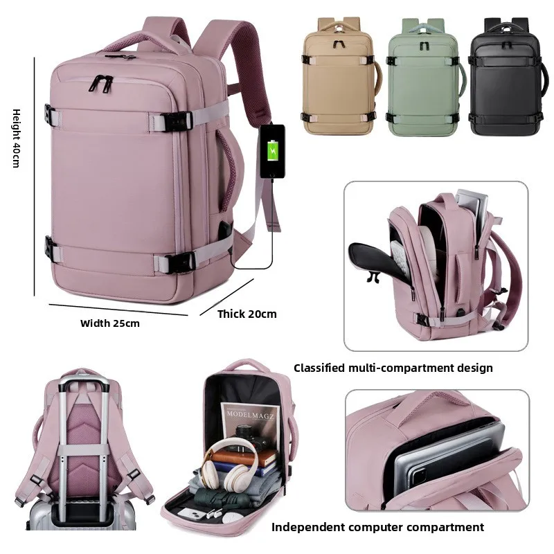 

New Large-capacity Men's Fashion Backpack, Business Travel Breathable Backpack, Multi-functional Waterproof Computer Backpack