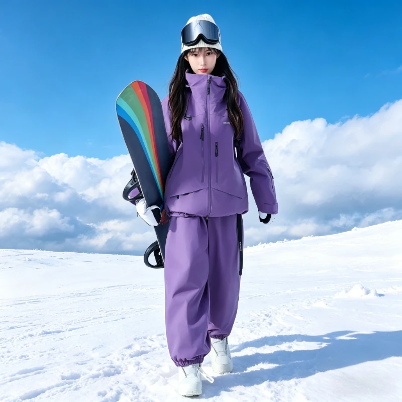 2026 New Winter Women Skiing Suits Windproof Waterproof Outdoor Men Adult Ski Sets Sports Warm Breathable Snowboarding Suits