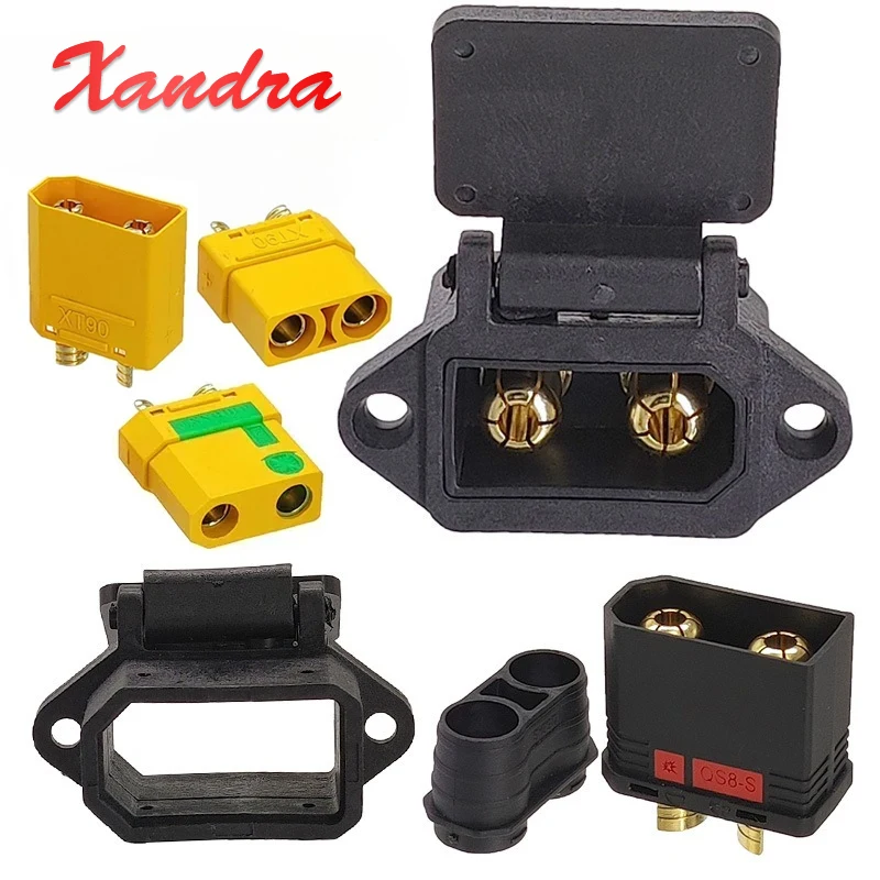 Anti-fire XT90 QS8-S Power Charging Plug Male Female QS8 XT90S Electric Vehicle Lithium Battery Connector Modification Interface