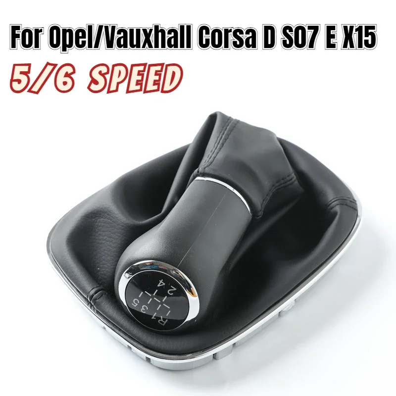 009140093 For Opel/Vauxhall Corsa D S07 E X15 Hatchback Van 5 6 Speed Car Gear Shift Knob with Gaitor Boot Manual Transmission