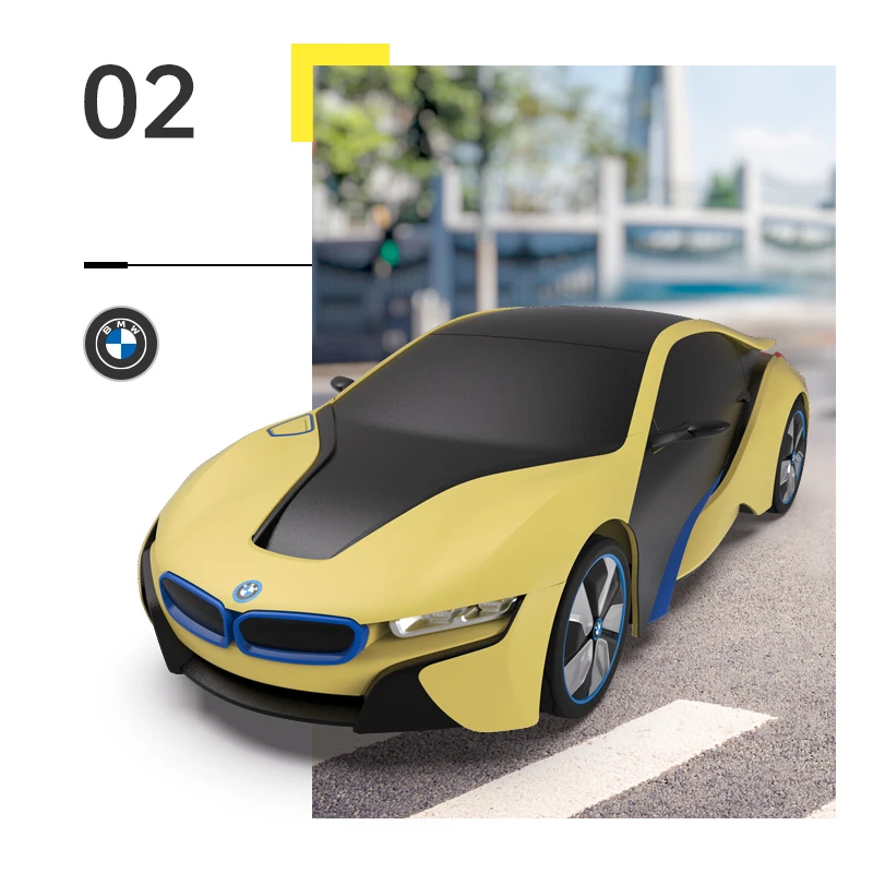 NEW BMW i8 UV Sensitive Collection RC Car 1:24 Scale Remote Control Car Change Color Electric Toy Car Model Vehicle Kids Adults