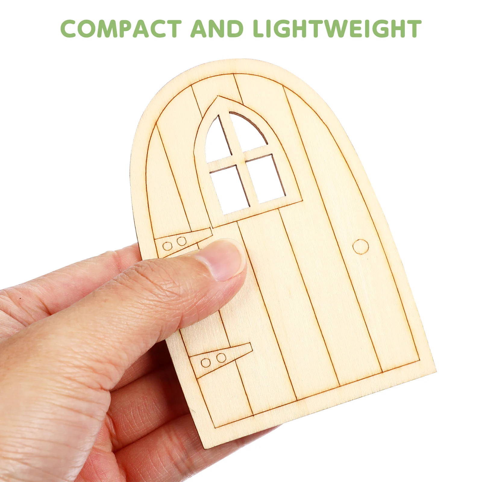 

36 Pcs Wooden Fairy Door Creative Decorations Mini Toys Elf Tree naments Small Craft Accessories Music House