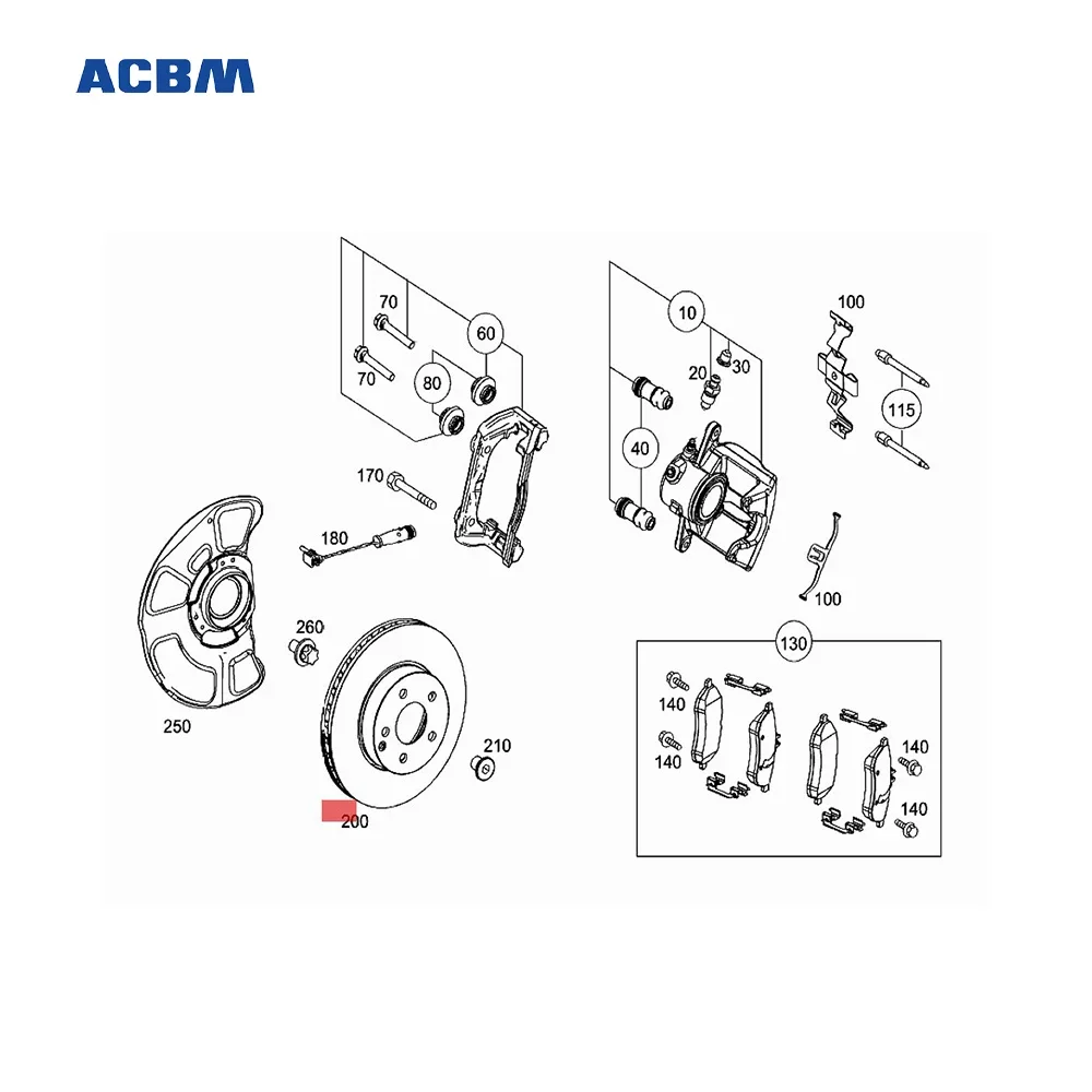 

A2124211312 Automotive Parts Front Brake Discs for mer cedes Benz 212