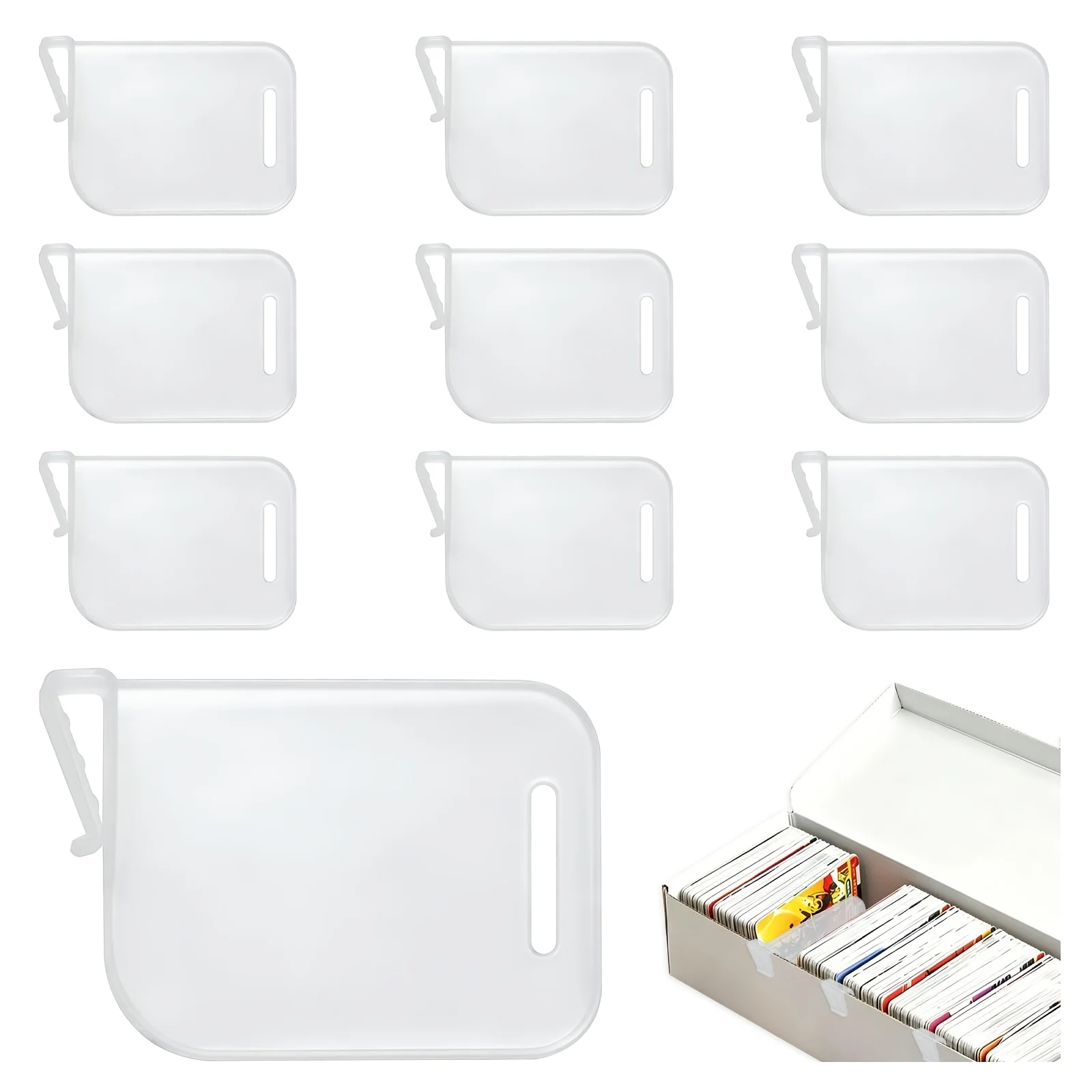 10 Pack Trading Card Dividers Card Box Separators for Baseball Sports Game Cards Storage Boxes Shelves and Card Organizers