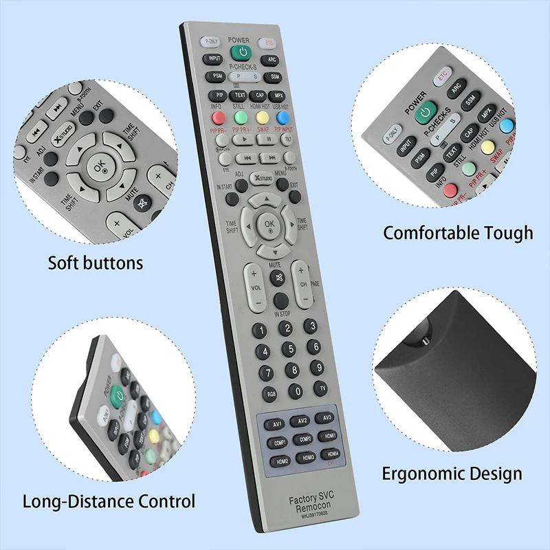 MKJ39170828 Remote Control For LG TV DU27FB32C DU-27FB32C 105-201M 32LG3 21FS2CLX 32LY750H 42LC2R 42PX3RVA 47LA620S 47LN5758