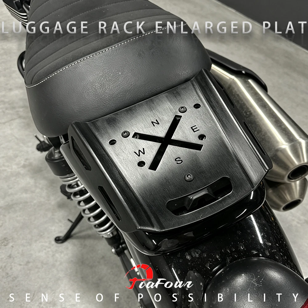 Luggage Rack Enlarged Plate For Street Scrambler 900 2017-2025 Motorcycle Rear Carrier Tail Panel Shelf
