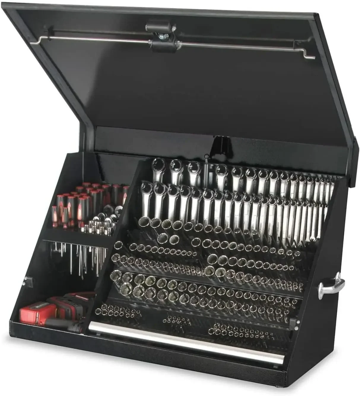 Montezuma XL450B  36Inch Portable TRIANGLE Toolbox  Multi Tier Design  16 Gauge Construction