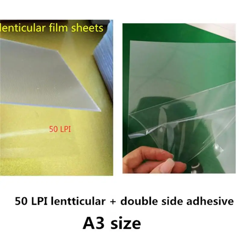 50 LPI 3D Photo Making Materials 10 pieces 580mic Thickness Lenticular Film Sheets A4/A3/A2 size