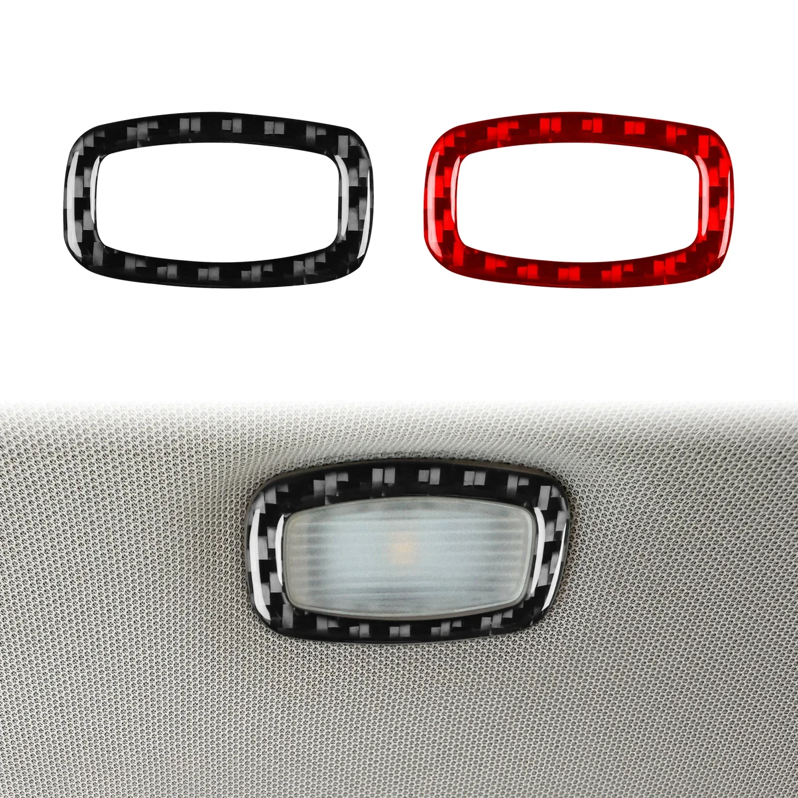 For Mercedes Benz E Class W213 2016-2022 Accessories Real Soft Carbon Fiber Interior Makeup Mirror Lamp Frame Cover Trim Sticker