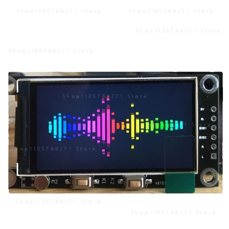 Amplifier Voice-Activated Pickup Module - Analog VU Meter & Color Audio Spectrum LCD Level Display