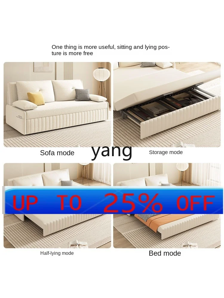 

LHDual-Use Small Apartment Living Room with Storage Push-Pull Technology Cloth Sofa