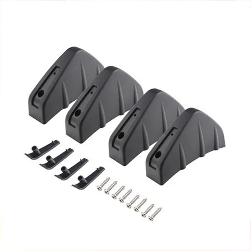 

4pcs Rear Bumper Spoiler Carbon Fiber Textured Triangular Rear Spoilers High Quality Rear Bumper Spoiler Decoration Part