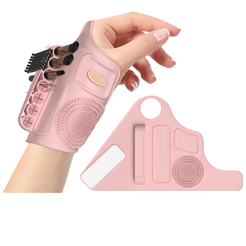 Adjustable Makeup Brush Accessories Makeup Palette Wrist Strap Colorful Handheld Palette Women Makeup Storage Wrist Strap